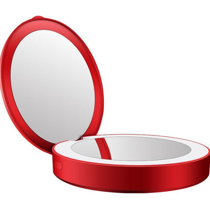 Portable Folding LED Power Bank with Makeup Mirror