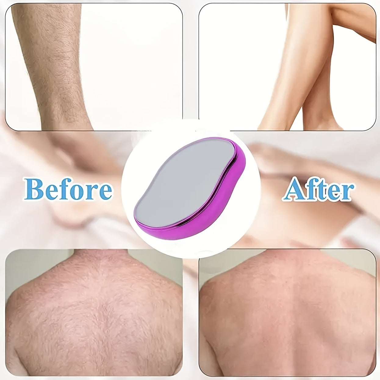 2-in-1 Magic Crystal Hair Remover and Exfoliating Tool