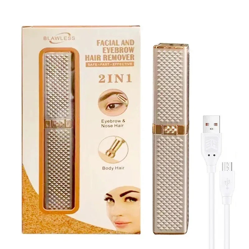 USB Charging Portable Hair Remover | Body, Facial & Eyebrow Trimmer