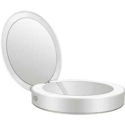 Portable Folding LED Power Bank with Makeup Mirror